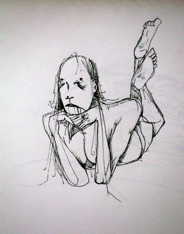 drawing ink nude woman grotesque.JPG